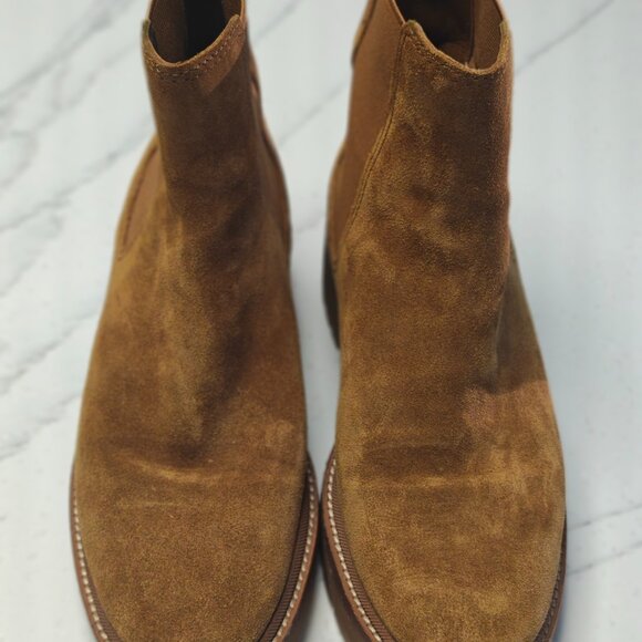 Tory Burch Suede Chelsea Boots – Black & Camel (Like New!) - Picture 8 of 8